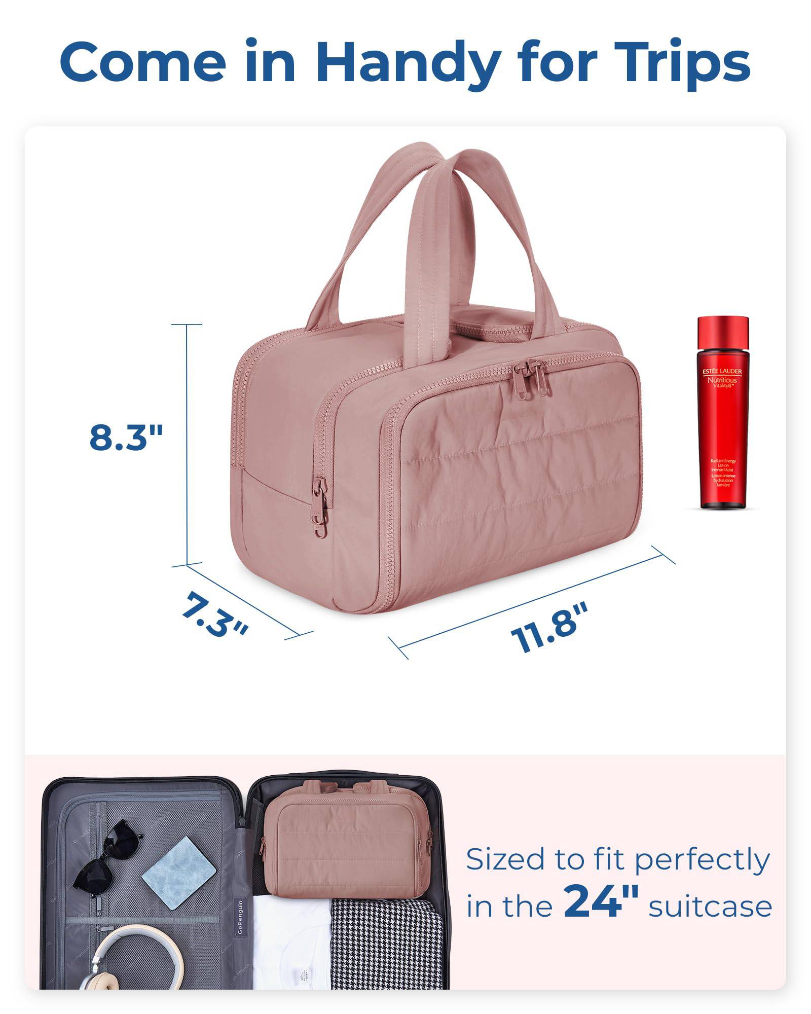 Lightweight Large Wide-open Travel Bag for Women